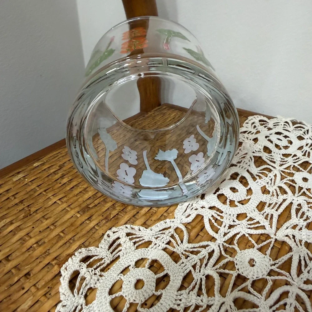 Vintage Garden Vegetable Rocks Glass Tomato Rhubarb Farmhouse Kitchen Decor